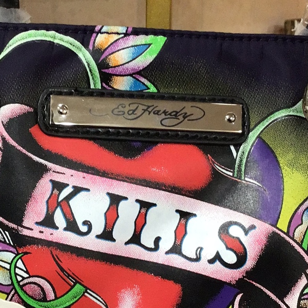 Ed Hardy Love Kills Slowly Charms Tote Bag - Picture 4 of 5